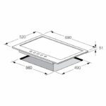 PLAQUE FOCUS 5FEUX GR FONTE INOX 70CM F-478X - Image 2